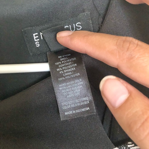 Enfocus Studio Black and Cream Sheath Dress Women's Size 8 - Picture 5 of 5